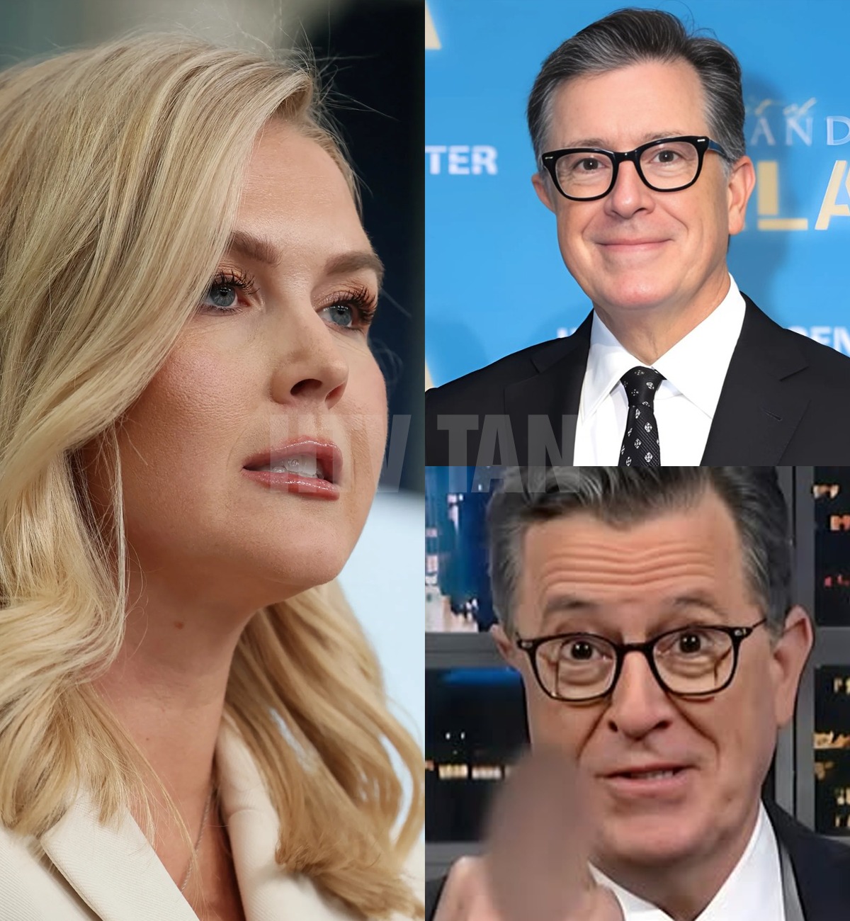 SHOCKING TV SHOWDOWN: Karoline Leavitt Hijacks Stephen Colbert’s Stage in Fiery Clash—Audience Gasped, Segment Cut Short, and TV History Made!