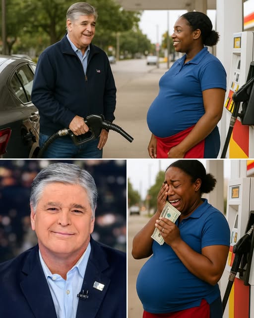 SHOCKING: Sean Hannity Quietly Gifts $25,000 to Pregnant Black Woman at Gas Station — No Cameras, Just Tears and Humanity!