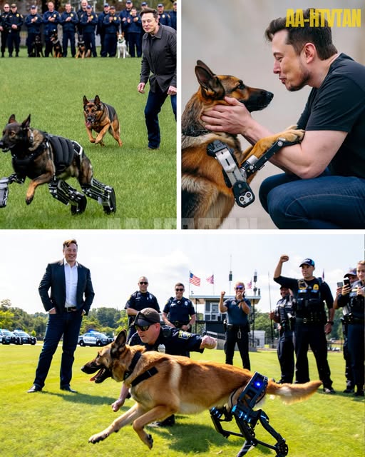 Elon Musk quietly delivers a LIFE-SAVING breakthrough for injured police dogs—what started as a secret donation turns into a global movement that has officers and K9s in TEARS of gratitude