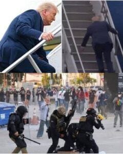 1-BC⭐⭐⭐Trump Stumbles Up Air Force One Stairs—Social Media Reacts Following His Previous Criticism of Biden